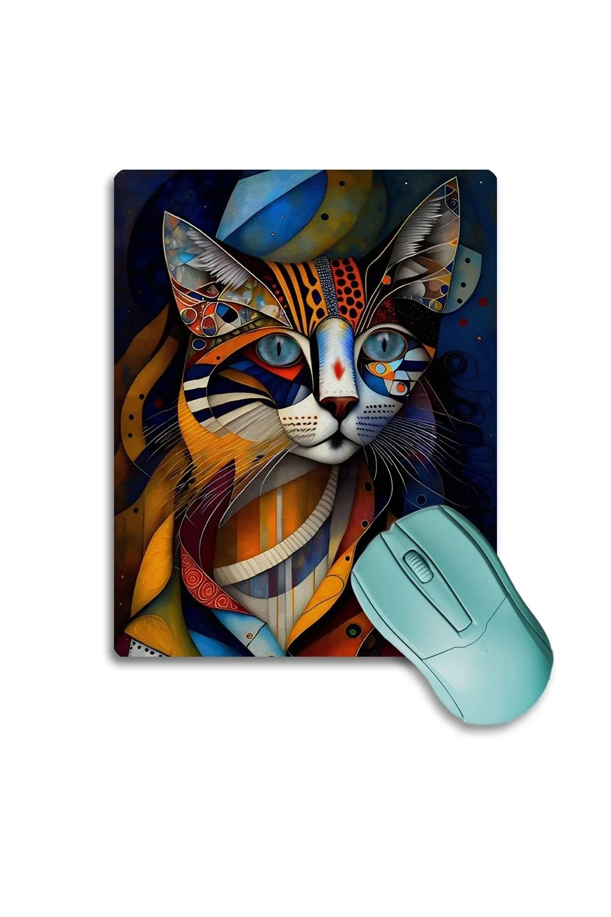 SonicTouch Dragon Li Kedi Figürlü Rengarenk Kaydırmaz Gaming Oyuncu Dikişsiz Mouse Pad17x21cm