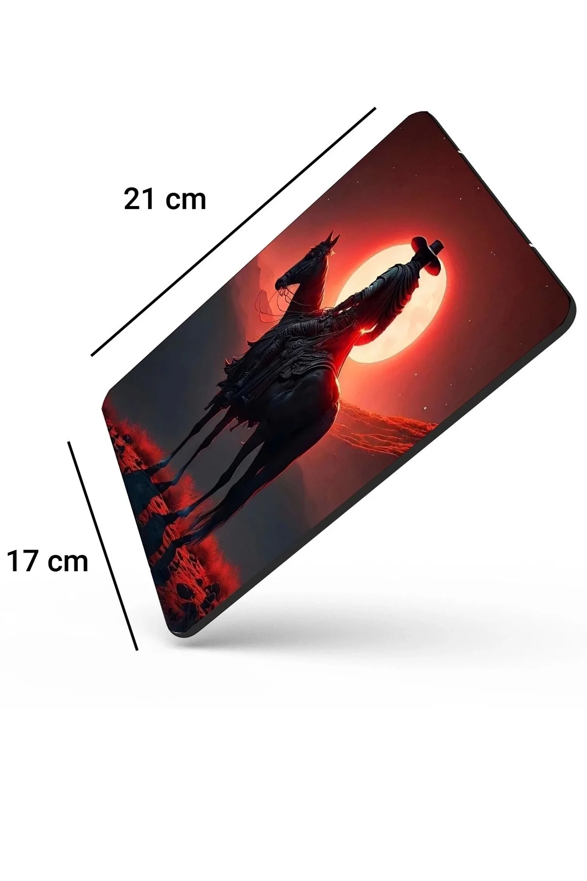 SonicTouch Gün Batımı Kovboy Temalı Kaydırmaz Gaming Oyuncu Dikişsiz Siyah Mouse Pad17x21cm