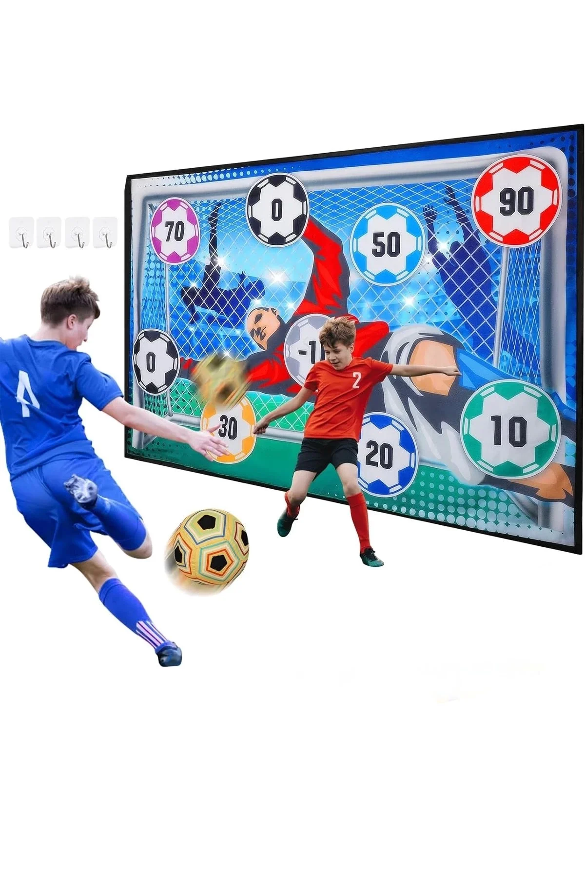 SonicTouch Hedefe Atma Futbol Kalesi Çocuk Top Skor Oyun Matı Katlanabilir Yıkanabilir 100x140cm