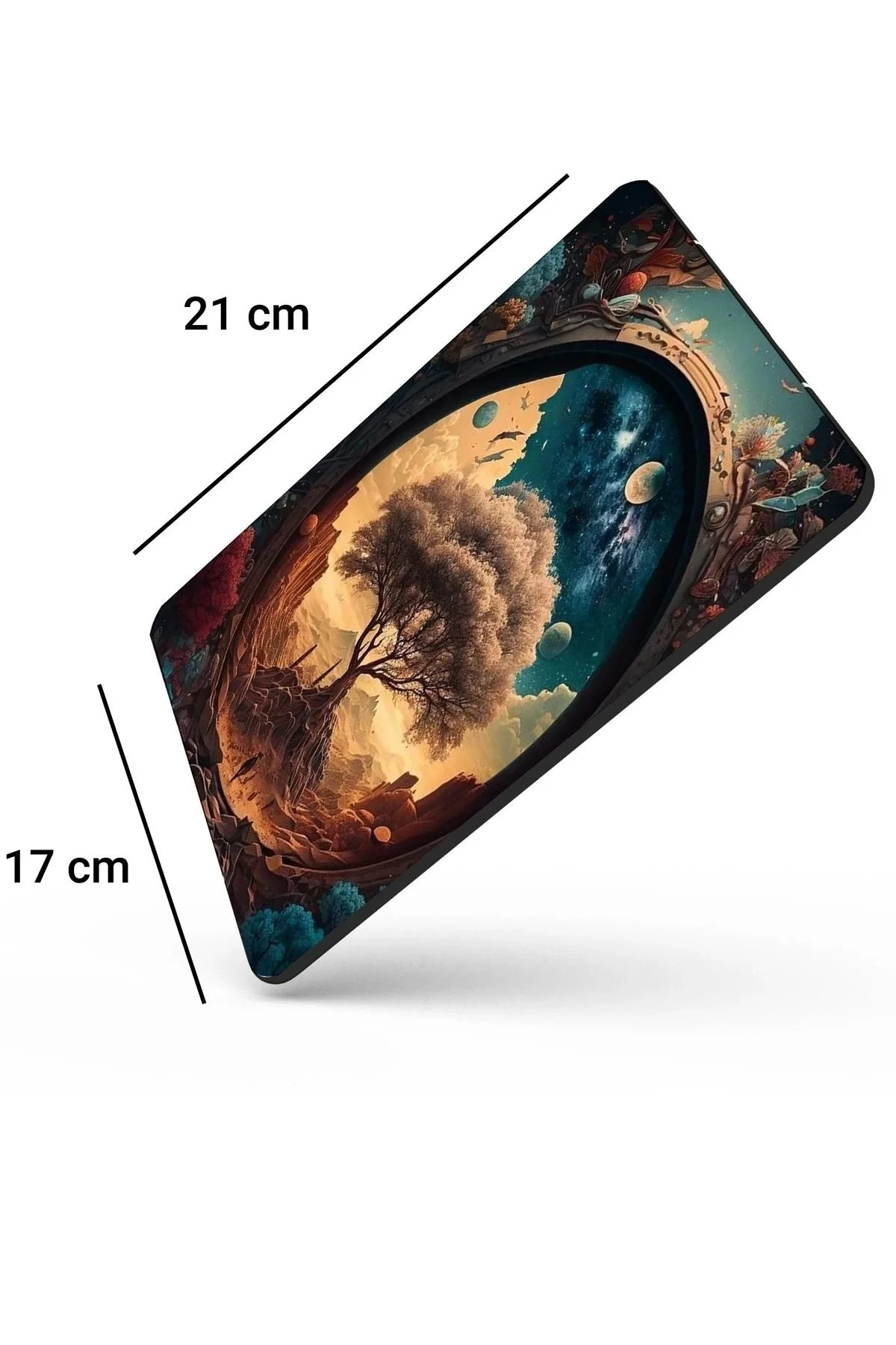 SonicTouch Hinora Hayat Ağacı Kaydırmaz Gaming Oyuncu Dikişsiz Mavi Turuncu Mouse Pad17x21cm