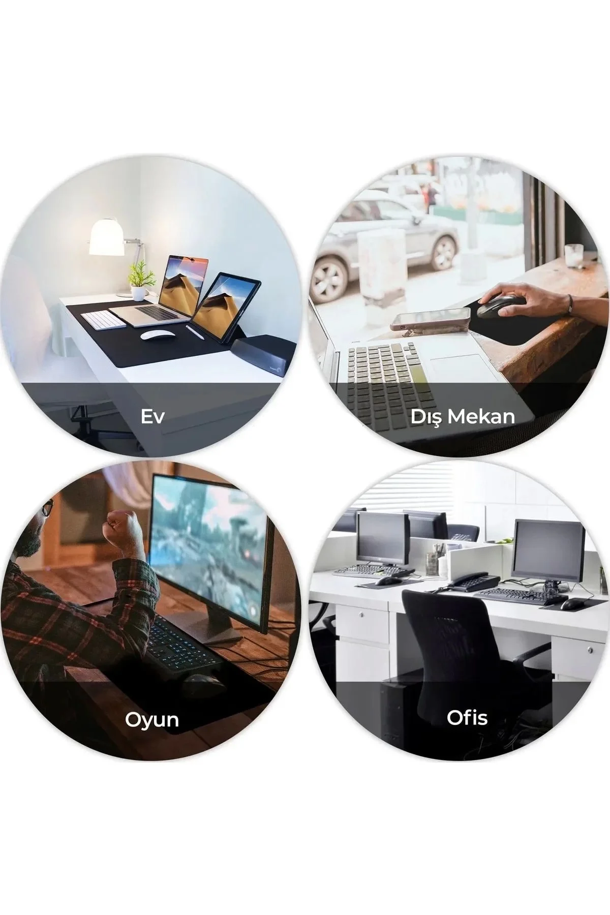 SonicTouch Mozaik Aslan Yeşil Pürüzsüz Yüzey Kaymaz Taban Dikişsiz Kenar Gamer Oyuncu Mouse Pad 19x23cm