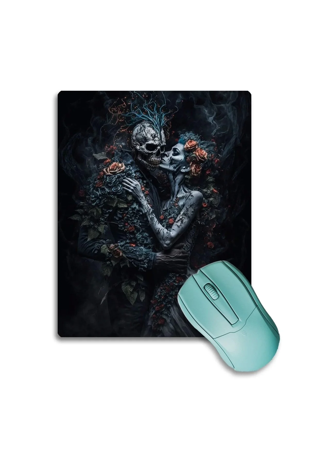 SonicTouch Karanlık İskelet Çift Kaydırmaz Gaming Oyuncu Dikişsiz Siyah Mouse Pad17x21cm