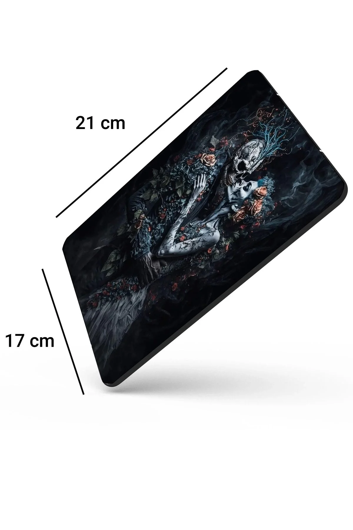 SonicTouch Karanlık İskelet Çift Kaydırmaz Gaming Oyuncu Dikişsiz Siyah Mouse Pad17x21cm