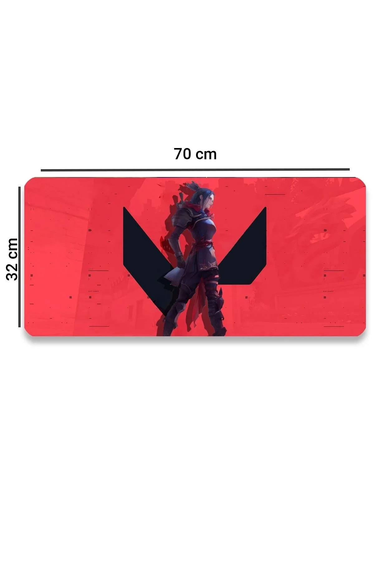 SonicTouch Kırmızı Siyah V-Max Kaymaz Gaming Oyuncu Masaüstü Dikişsiz Klavye Mouse Pad 32x70Cm
