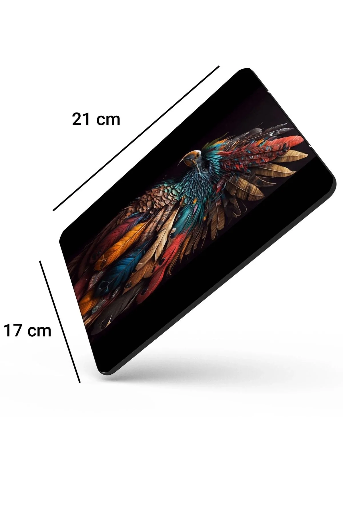 SonicTouch Kızılderili Kartal Temalı Kaydırmaz Gaming Oyuncu Dikişsiz Siyah Yeşil Mouse Pad17x21cm