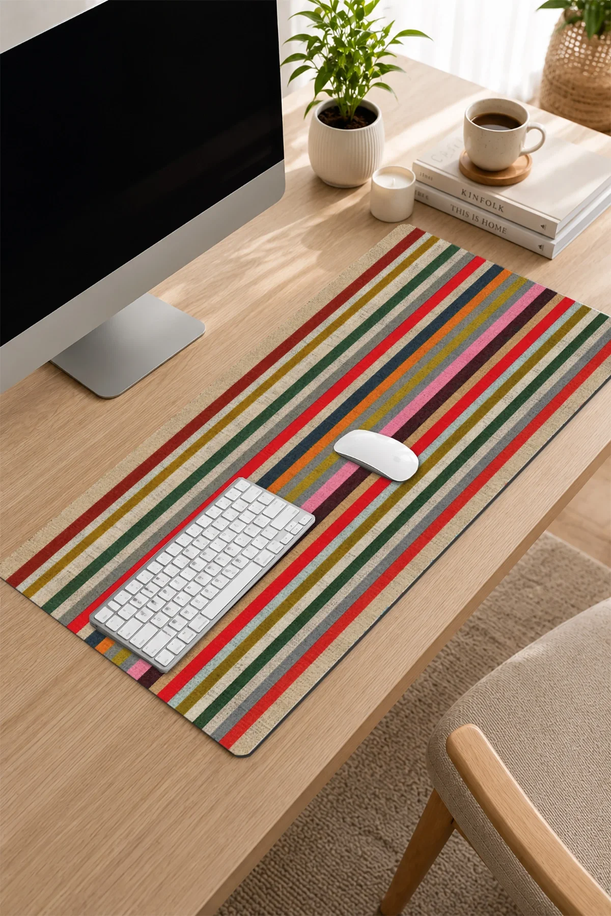 SonicTouch Klavye Mousepad 32x70cm Yörük Kilimi Dikişsiz Pürüzsüz Sıvı Geçirmez Kaymaz Taban