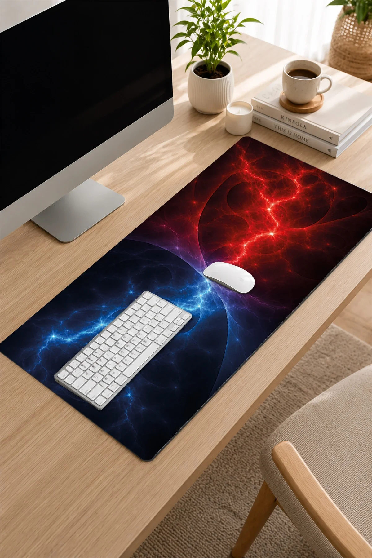 SonicTouch Klavye Mousepad 32x70cm Elementlerin Savaşı Dikişsiz Pürüzsüz Sıvı Geçirmez Kaymaz Taban
