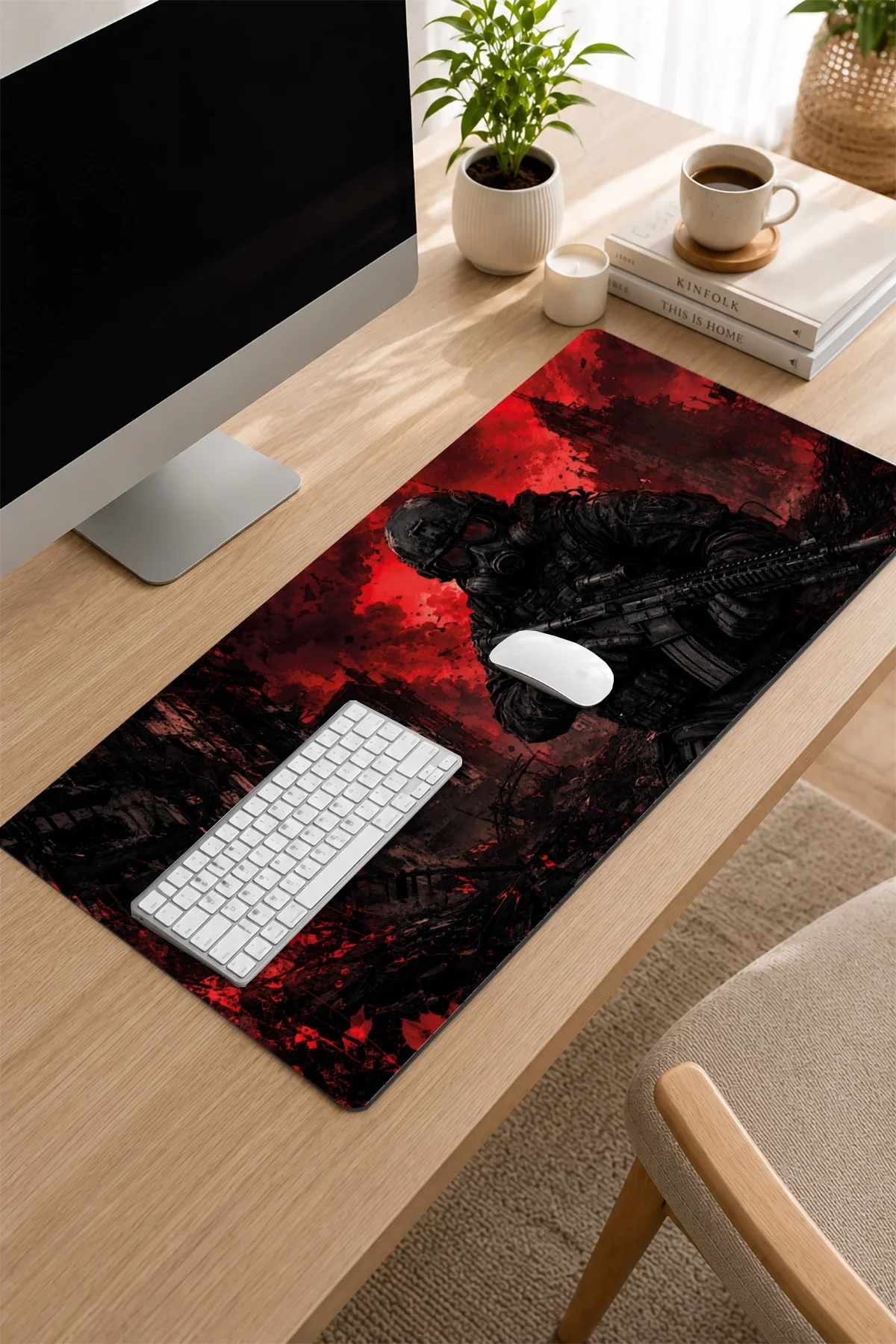 SonicTouch Klavye Mousepad 32x70cm Kıyamet Devriyesi Dikişsiz Pürüzsüz Sıvı Geçirmez Kaymaz Taban