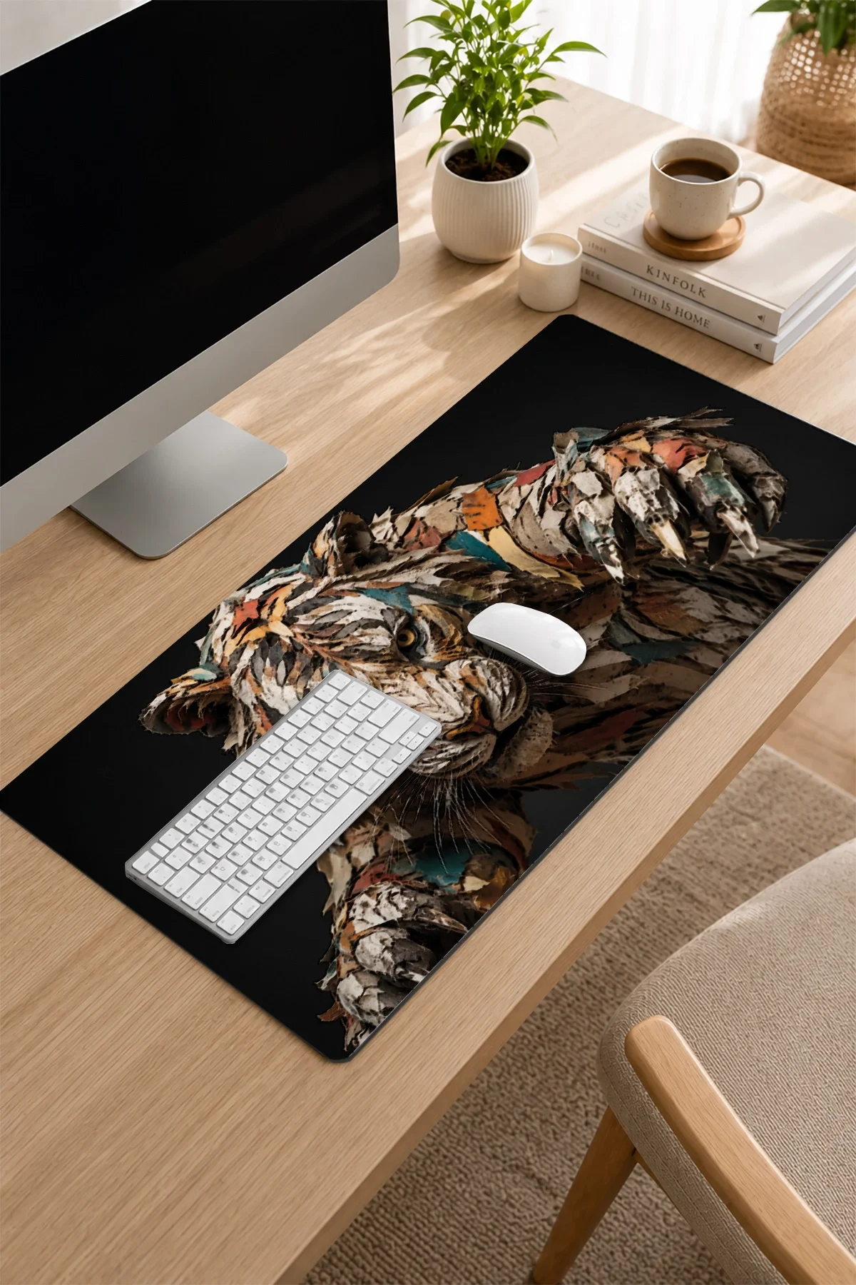 SonicTouch Klavye Mousepad 32x70cm Kağıttan Kaplan Dikişsiz Pürüzsüz Sıvı Geçirmez Kaymaz Taban