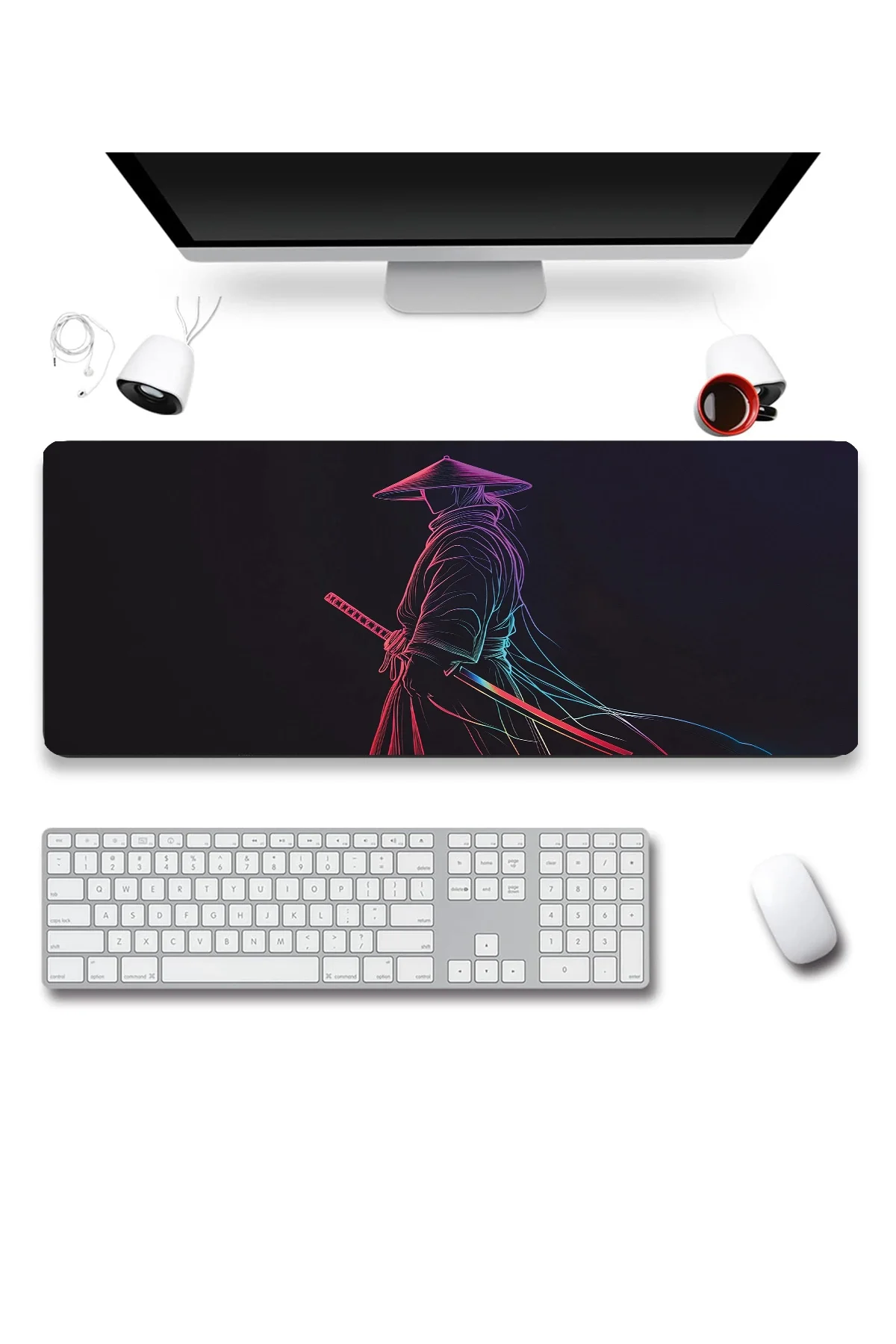 SonicTouch Klavye Mousepad 32x70cm Işık Muhafızı Dikişsiz Pürüzsüz Sıvı Geçirmez Kaymaz Taban