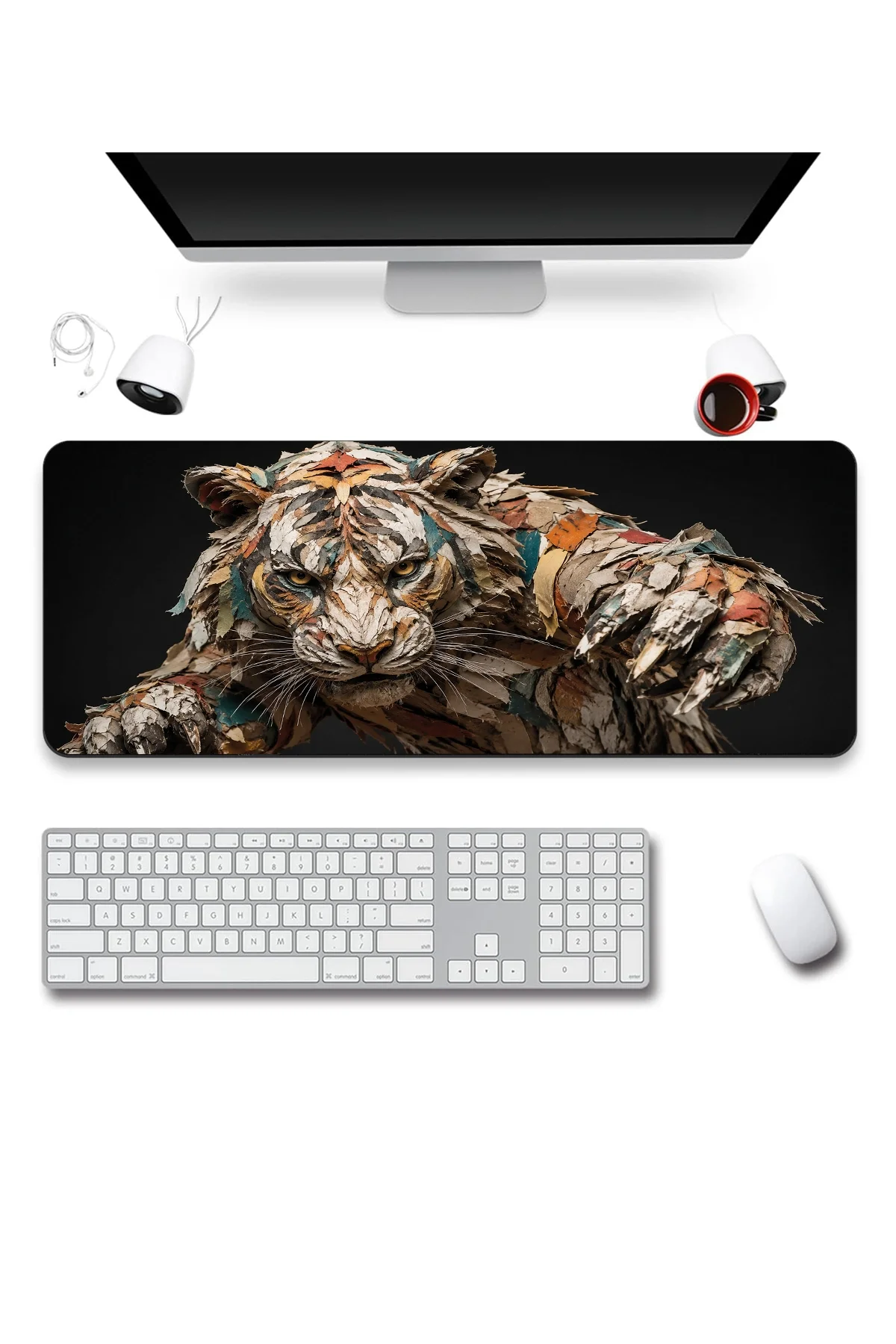 SonicTouch Klavye Mousepad 40x90cm Kağıttan Kaplan Dikişsiz Pürüzsüz Sıvı Geçirmez Kaymaz Taban