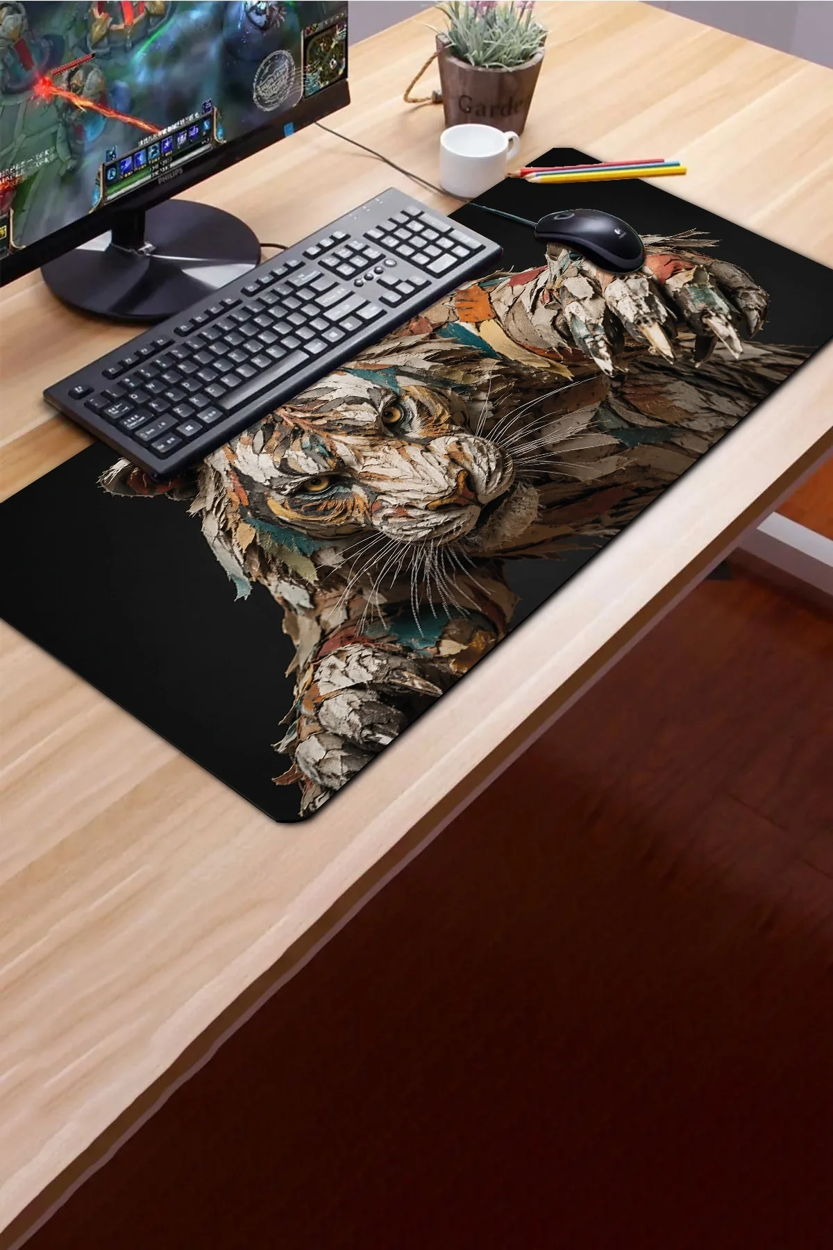 SonicTouch Klavye Mousepad 40x90cm Kağıttan Kaplan Dikişsiz Pürüzsüz Sıvı Geçirmez Kaymaz Taban