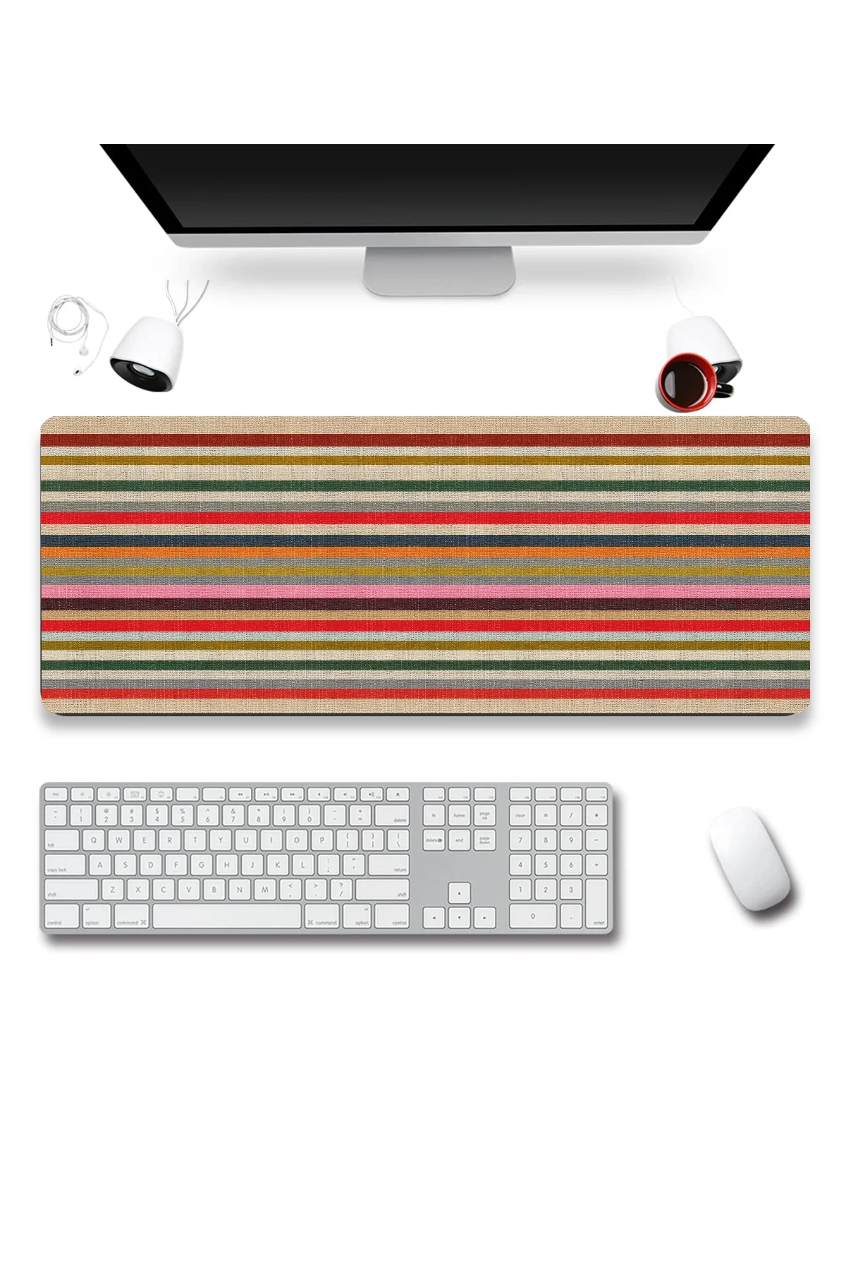 SonicTouch Klavye Mousepad 40x90cm Yörük Kilimi Dikişsiz Pürüzsüz Yüzey Sıvı Geçirmez Kaymaz Taban