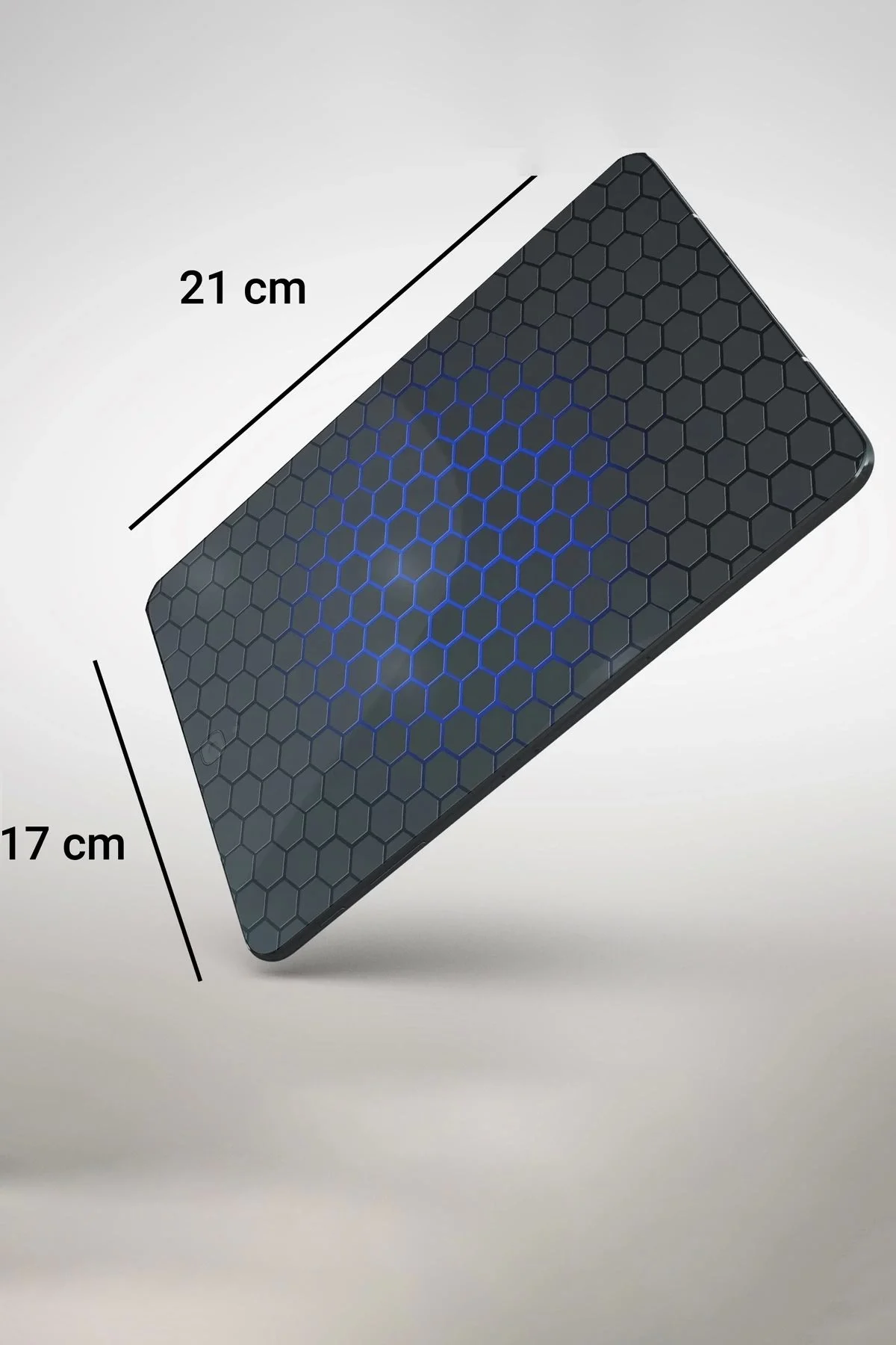 SonicTouch Mavi Siyah Petek Desenli Kaydırmaz Gaming Oyuncu Masaüstü Dikişsiz Mouse Pad 17x21cm