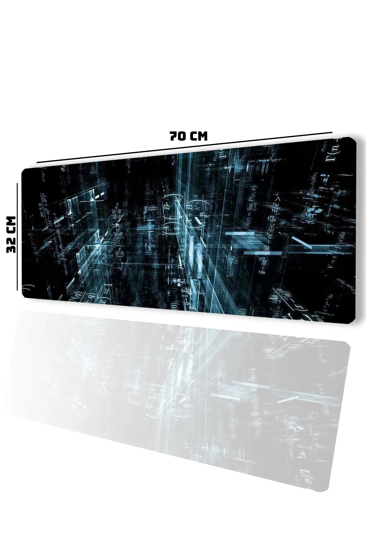 SonicTouch Sanal Gerçeklik Mavi Gamer Oyuncu Dikişsiz Sıvı Geçirmez Klavye Mouse Pad 32x70Cm