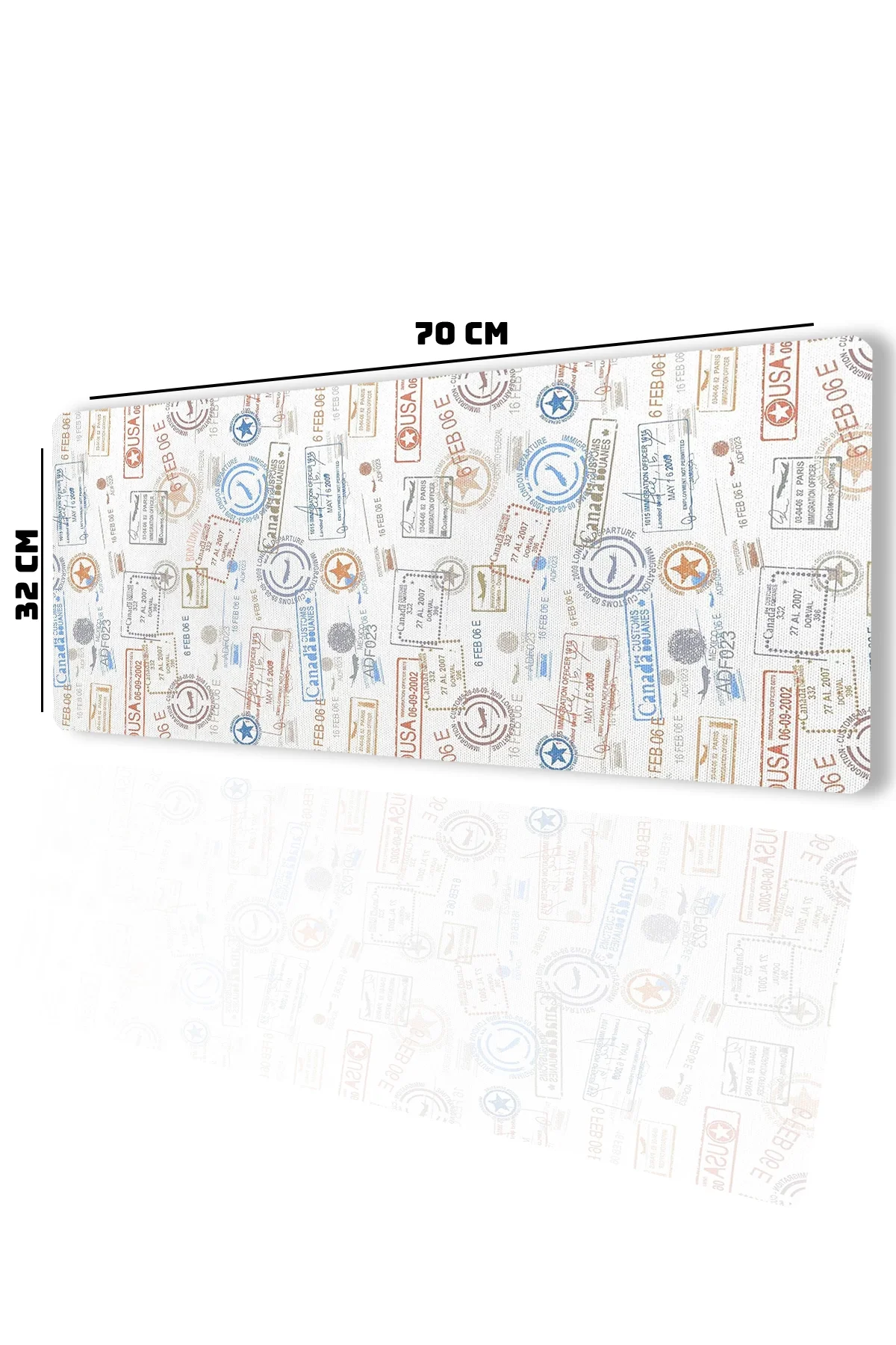 SonicTouch Damga Pulu Koleksiyonu Gamer Oyuncu Dikişsiz Sıvı Geçirmez Klavye Mouse Pad 32x70Cm