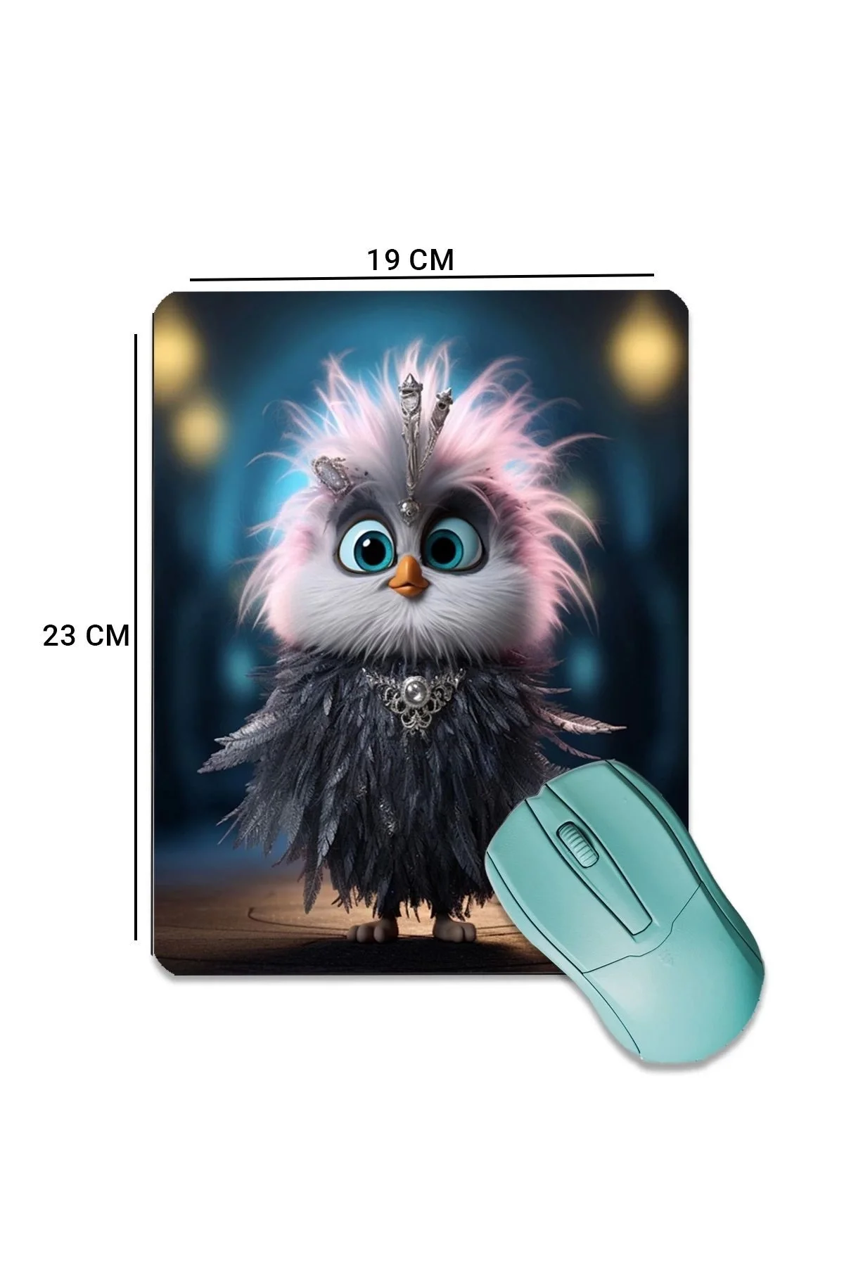 SonicTouch Süslü Tavuk Pürüzsüz Yüzey Kaymaz Taban Dikişsiz Kenar Gamer Oyuncu Mouse Pad 19x23cm