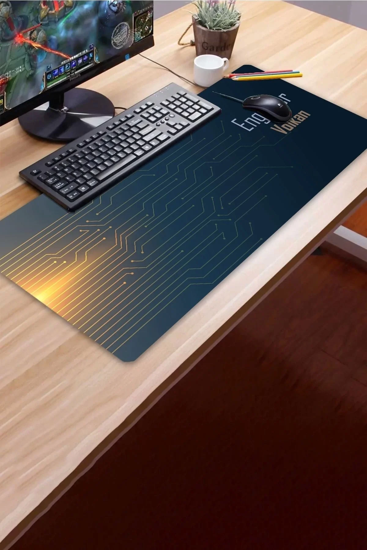 SonicTouch UltraGrand Kişiye, İsme Özel Engineer Xxl Mühendis Klavye Mouse Pad 40x90Cm