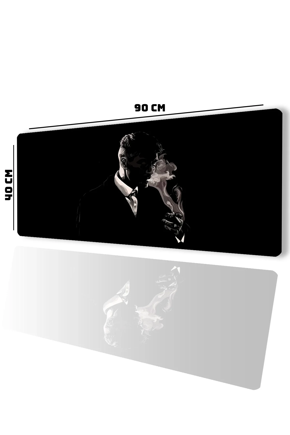 SonicTouch UltraGrand Tommy Shelby Sigara Dumanı Peaky Blinders Dikişsiz Xxl Gaming Oyuncu Masaüstü Klavye Mouse Pad 40x90Cm