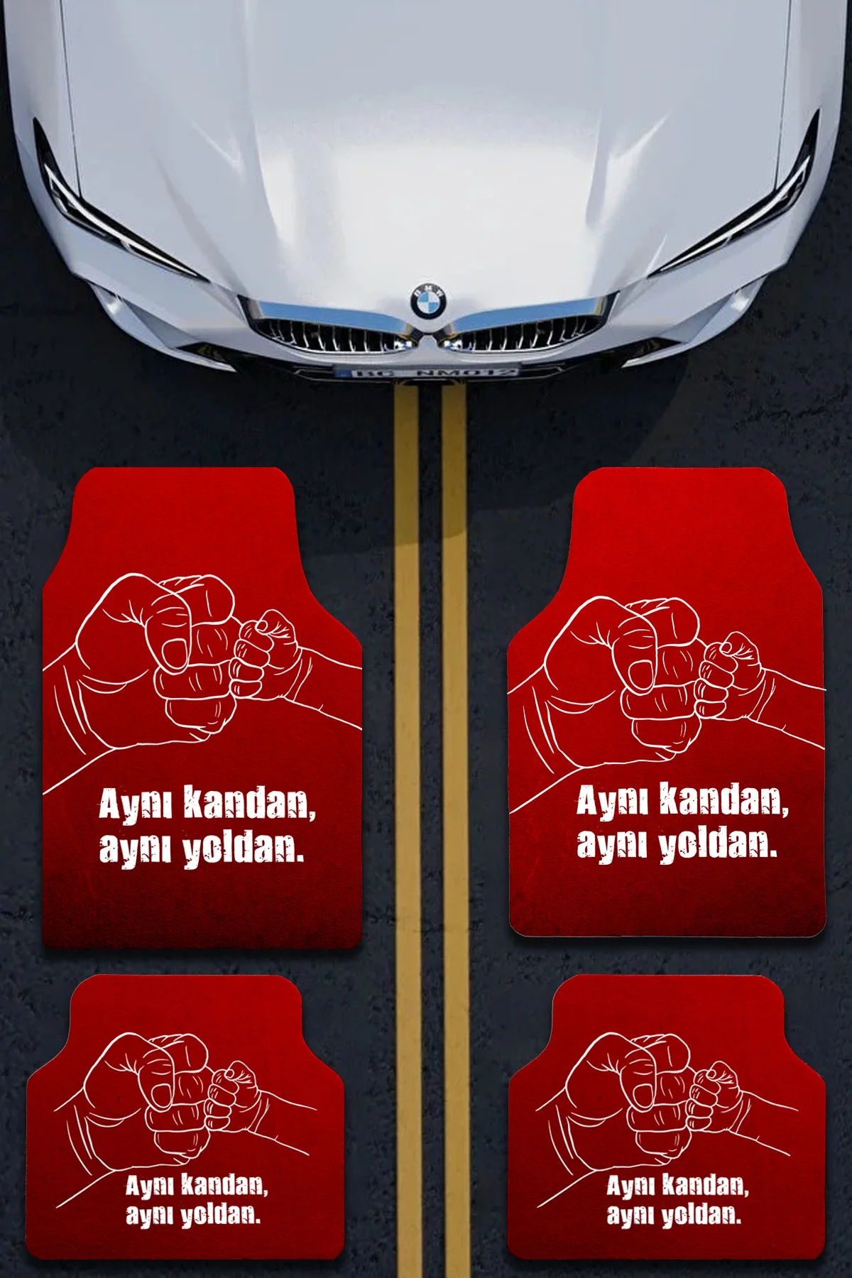 SonicTouch Universal Oto Araba Paspası Takımı Dijital Baskılı Her Araca Uyumlu Yıkanabilir 22OPD251101