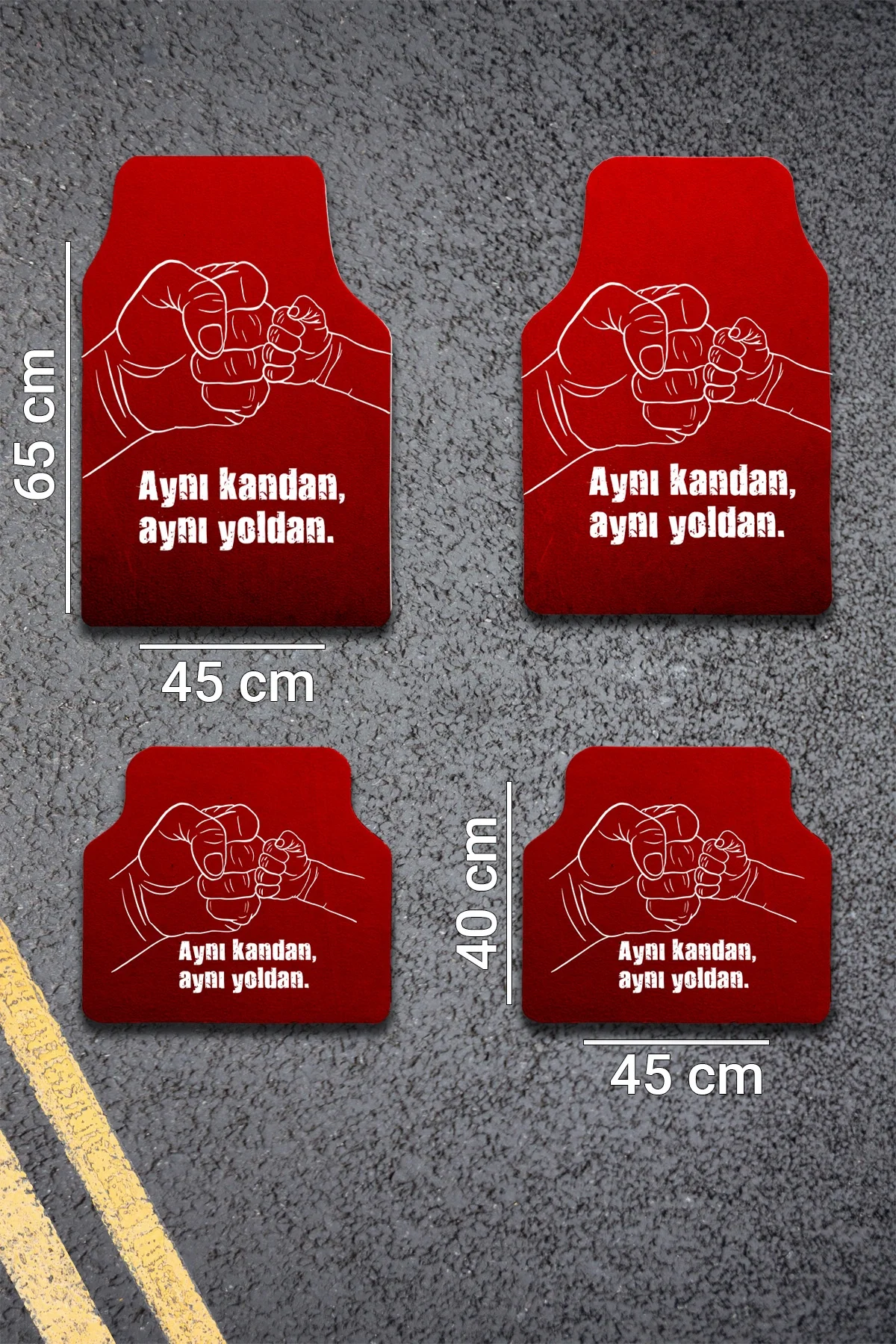 SonicTouch Universal Oto Araba Paspası Takımı Dijital Baskılı Her Araca Uyumlu Yıkanabilir 22OPD251101