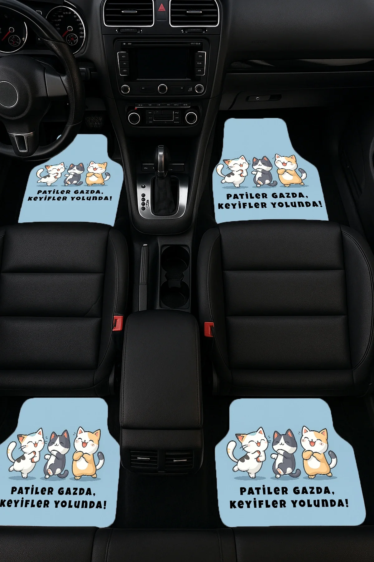 SonicTouch Universal Oto Araba Paspası Takımı Dijital Baskılı Her Araca Uyumlu Yıkanabilir 22OPD251105