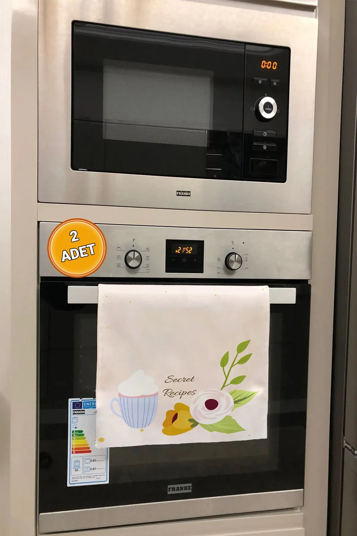 Valerine Life Gizli Tarifler Mutfak Kurulama Fırın Beyaz El Havlusu %100 Pamuklu 35x50cm 2 Adet