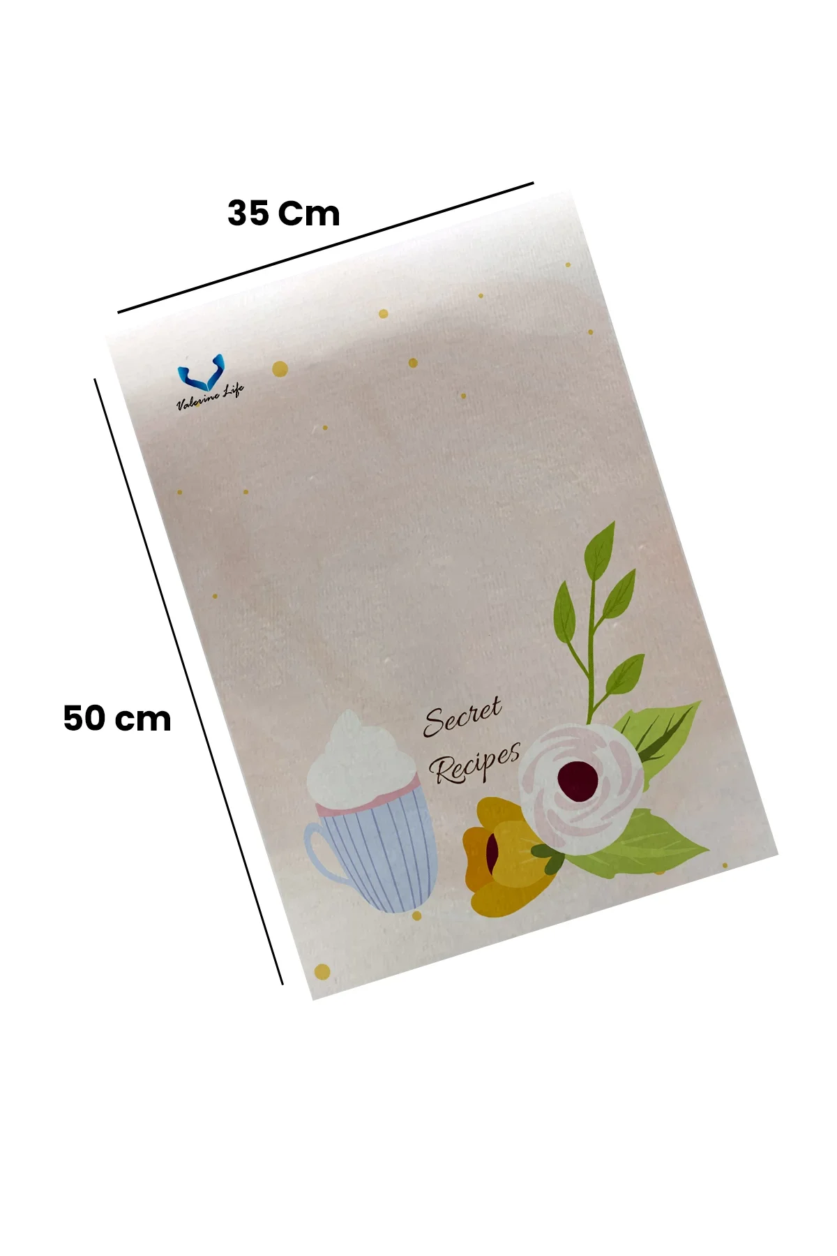 Valerine Life Gizli Tarifler Mutfak Kurulama Fırın Beyaz El Havlusu %100 Pamuklu 35x50cm 2 Adet