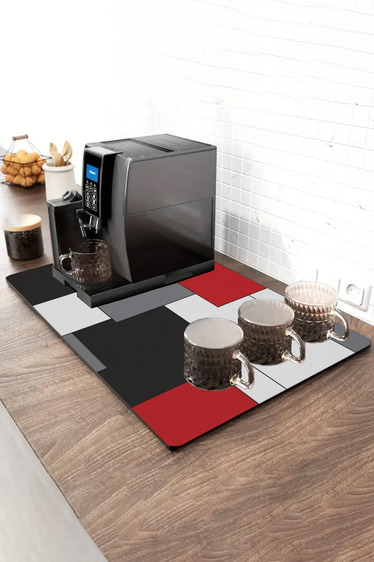 Valerine Life Barista Matı Sıvı Geçirmez Büyük Boy XXL Kahve Barı Espresso Kahve Makinesi Pad 40x90cm 27241225