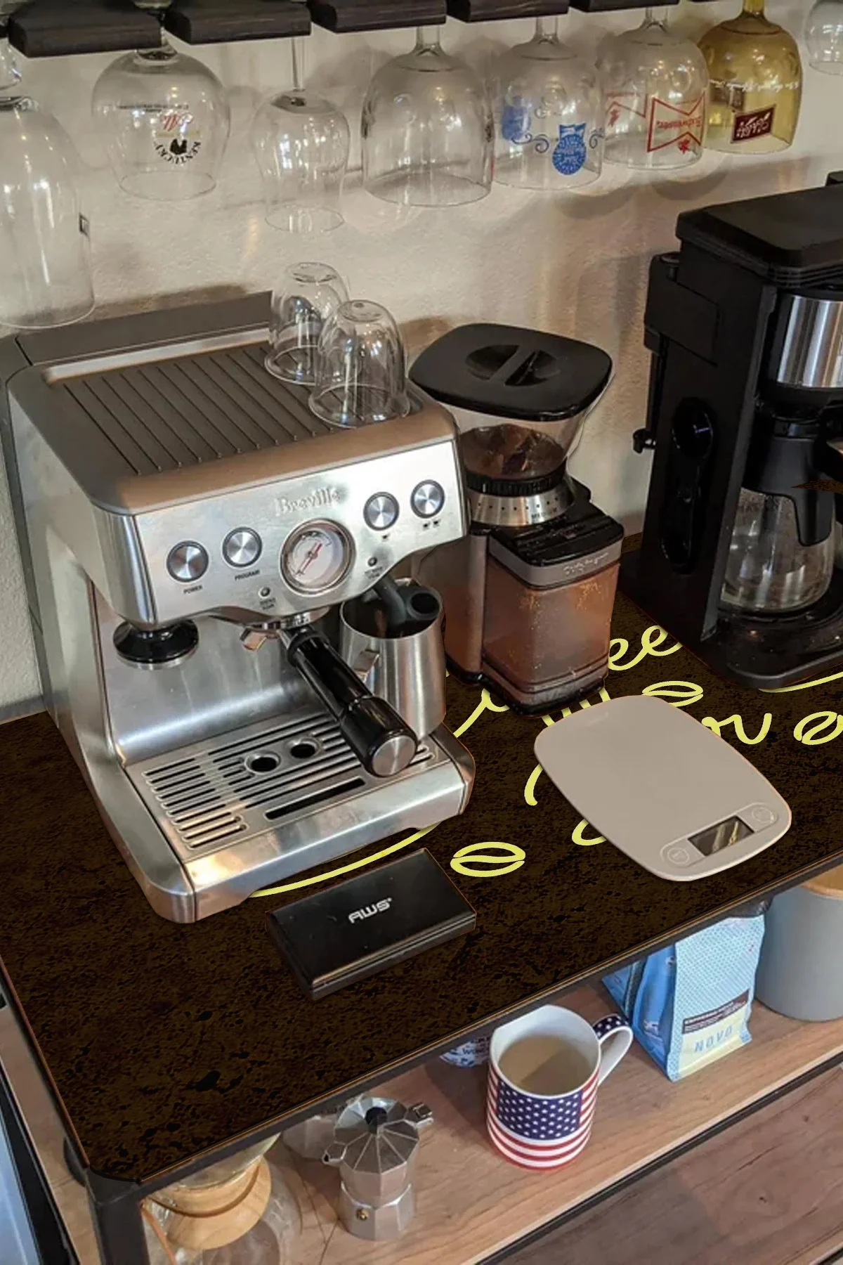 Valerine Life Barista Kahve Barı Tezgah Matı Sıvı Geçirmez XXL Büyük Boy Espresso Makinesi Pad 40x90cm 27BRD250826