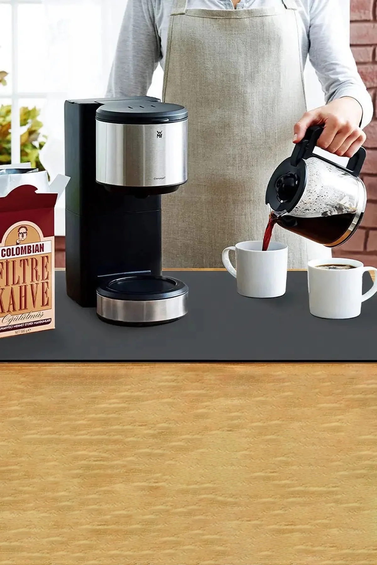Valerine Life Barista Kahve Barı Tezgah Matı Sıvı Geçirmez XXL Büyük Boy Espresso Makinesi Pad 40x90cm 27BRD250827
