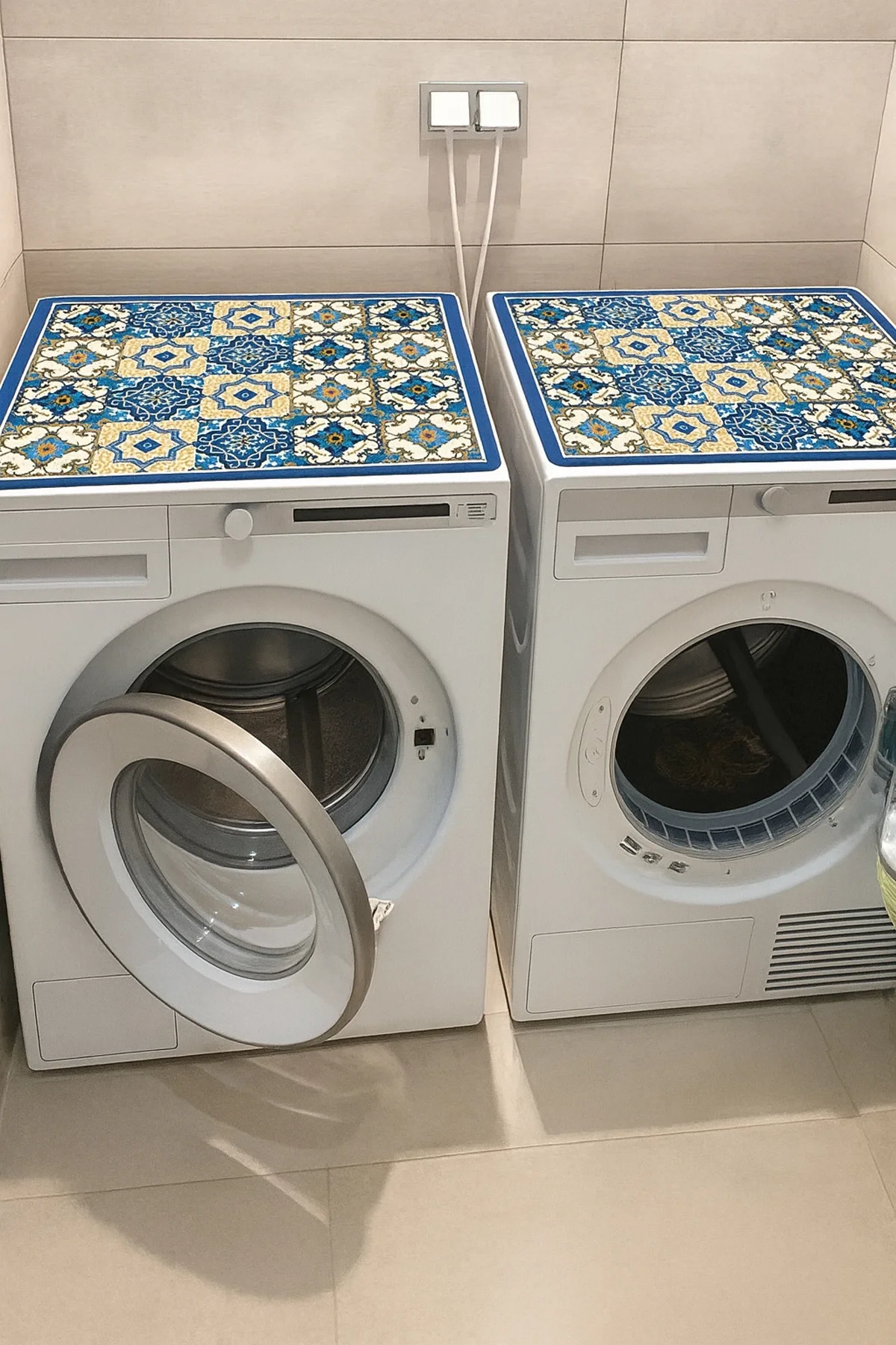 Valerine Life Çamaşır ve Kurutma Makinesi Üstü Düzenleyici Matı Örtüsü Kaymaz Sıvı Geçirmez 27CMD251003