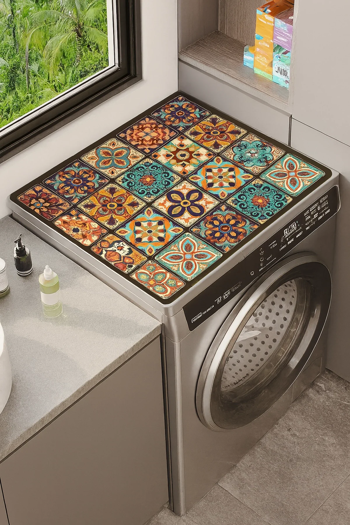 Valerine Life Çamaşır ve Kurutma Makinesi Üstü Düzenleyici Matı Örtüsü Kaymaz Sıvı Geçirmez 27CMD251004