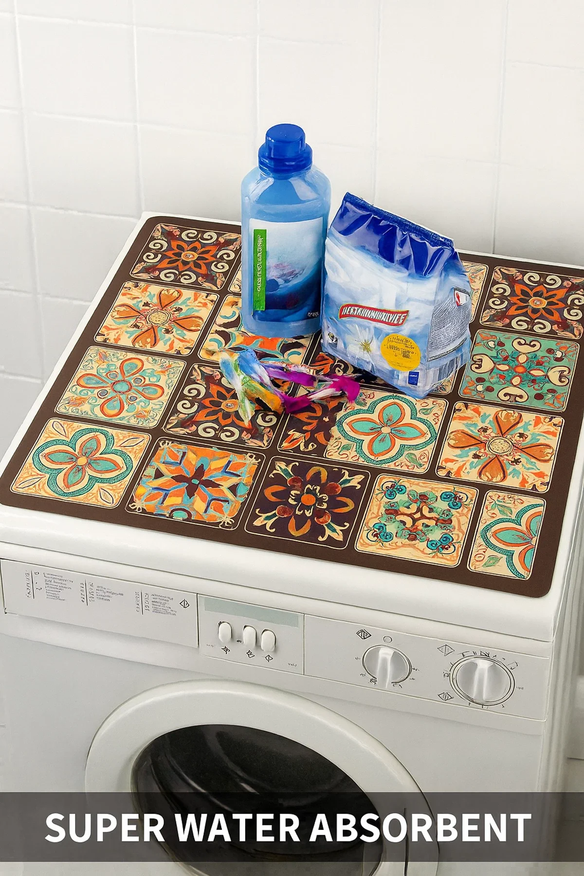 Valerine Life Çamaşır ve Kurutma Makinesi Üstü Düzenleyici Matı Örtüsü Kaymaz Sıvı Geçirmez 27CMD251004