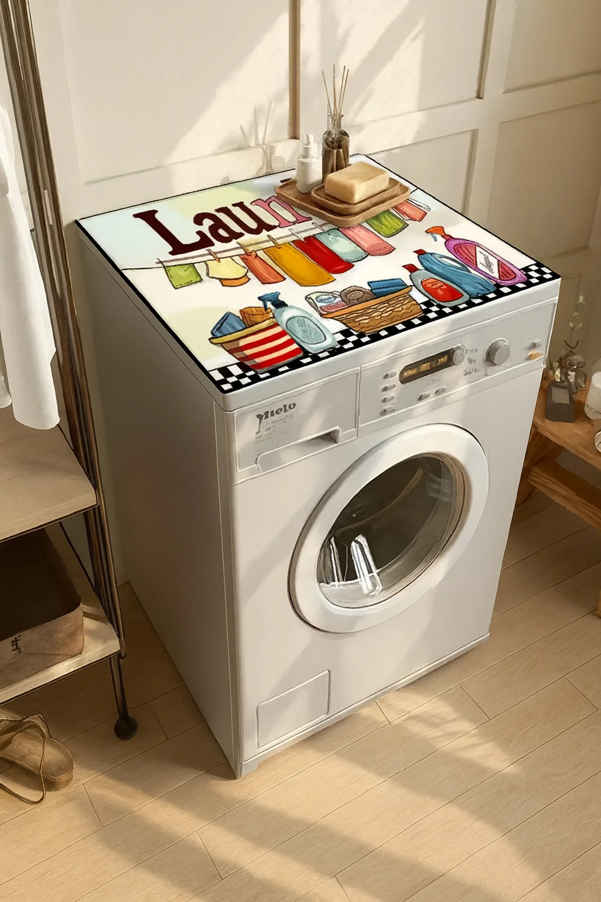 Valerine Life Çamaşır ve Kurutma Makinesi Üstü Düzenleyici Matı Örtüsü Kaymaz Sıvı Geçirmez 27CMD251005