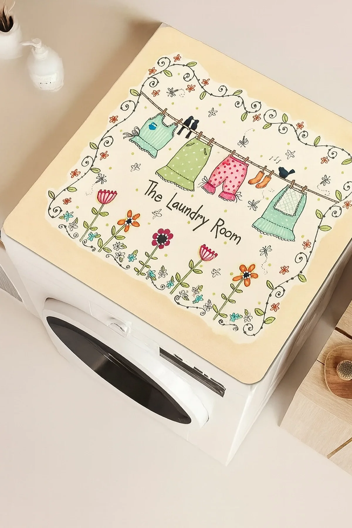 Valerine Life Çamaşır ve Kurutma Makinesi Üstü Düzenleyici Matı Örtüsü Kaymaz Sıvı Geçirmez 27CMD251006