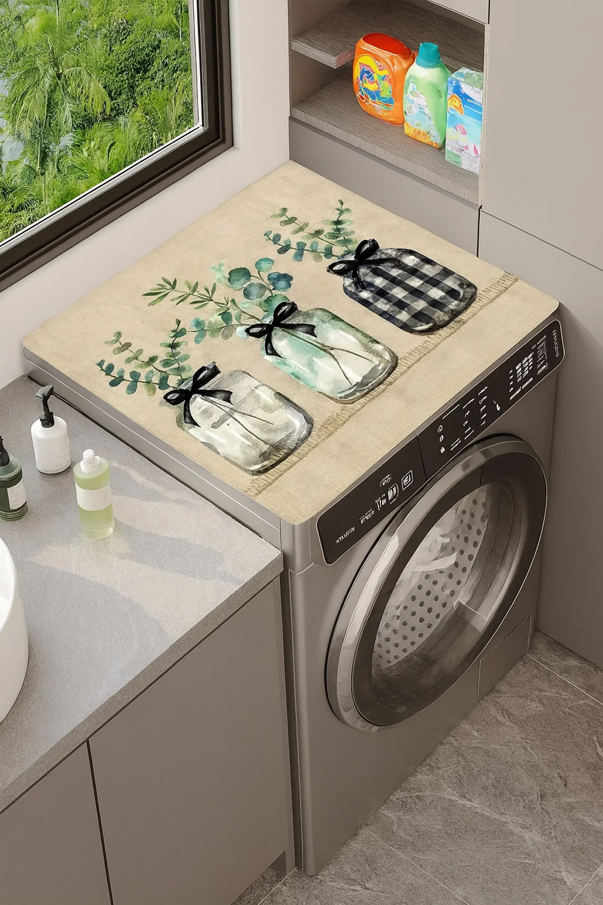 Valerine Life Çamaşır ve Kurutma Makinesi Üstü Düzenleyici Matı Örtüsü Kaymaz Sıvı Geçirmez 27CMD251010