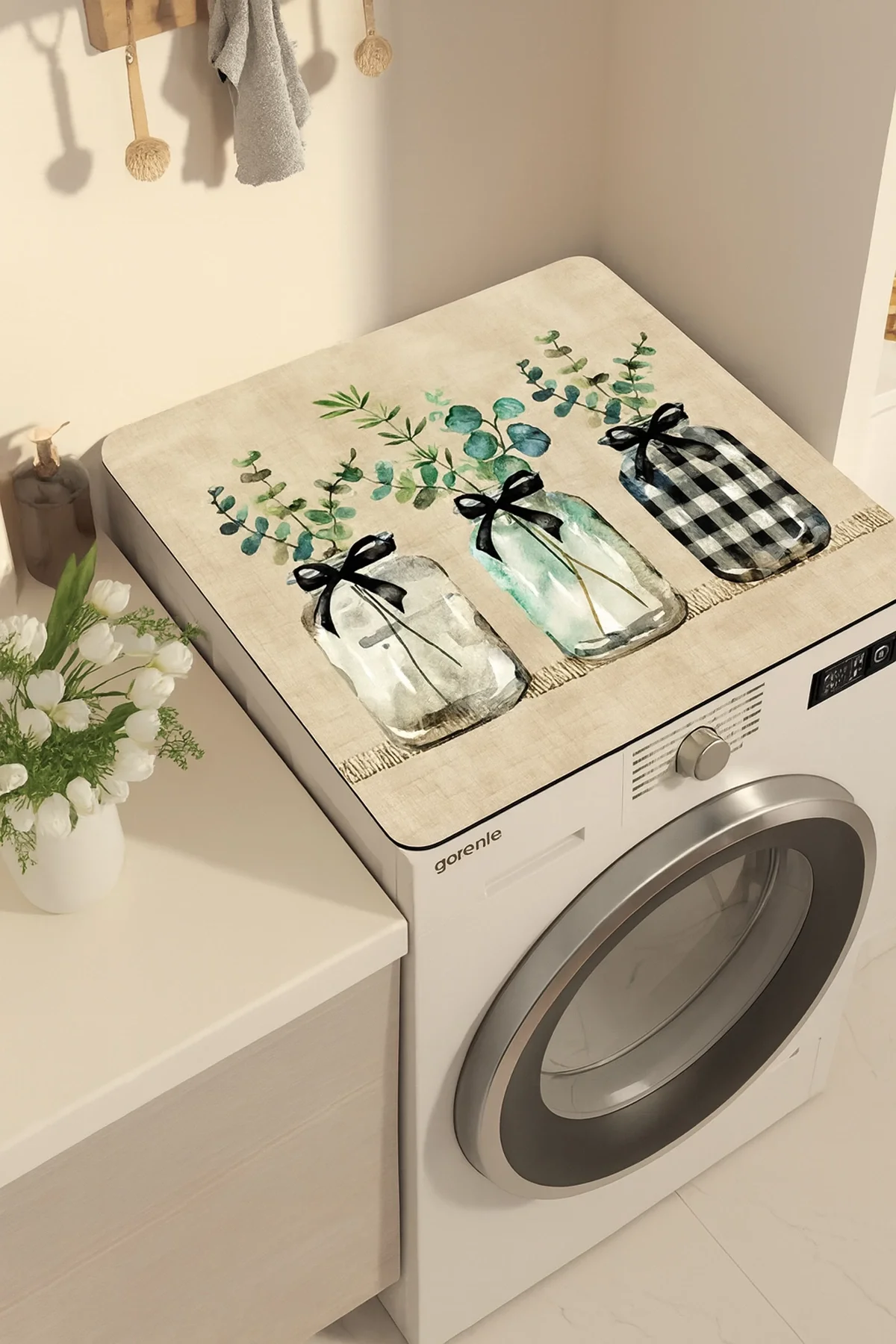 Valerine Life Çamaşır ve Kurutma Makinesi Üstü Düzenleyici Matı Örtüsü Kaymaz Sıvı Geçirmez 27CMD251010