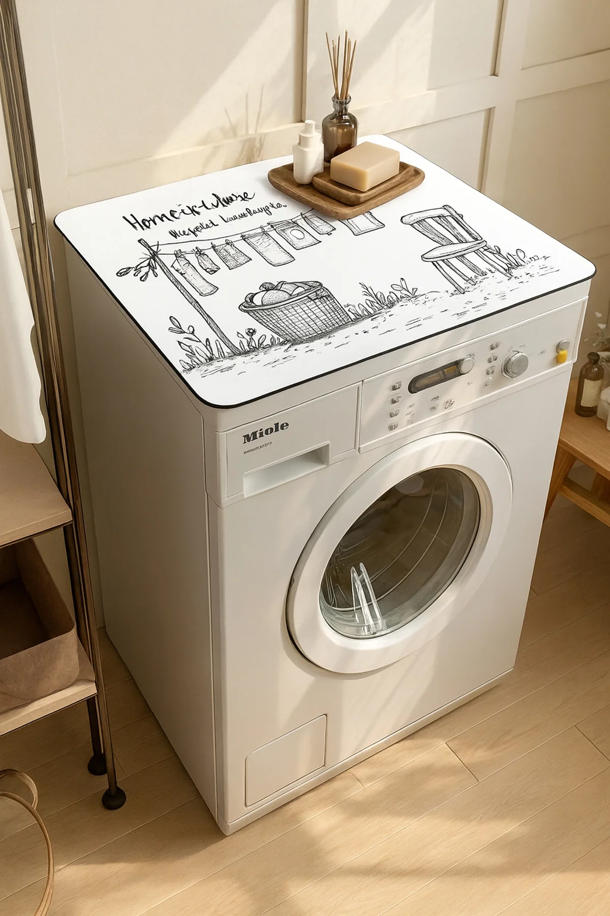 Valerine Life Çamaşır ve Kurutma Makinesi Üstü Düzenleyici Matı Örtüsü Kaymaz Sıvı Geçirmez 27CMD251011