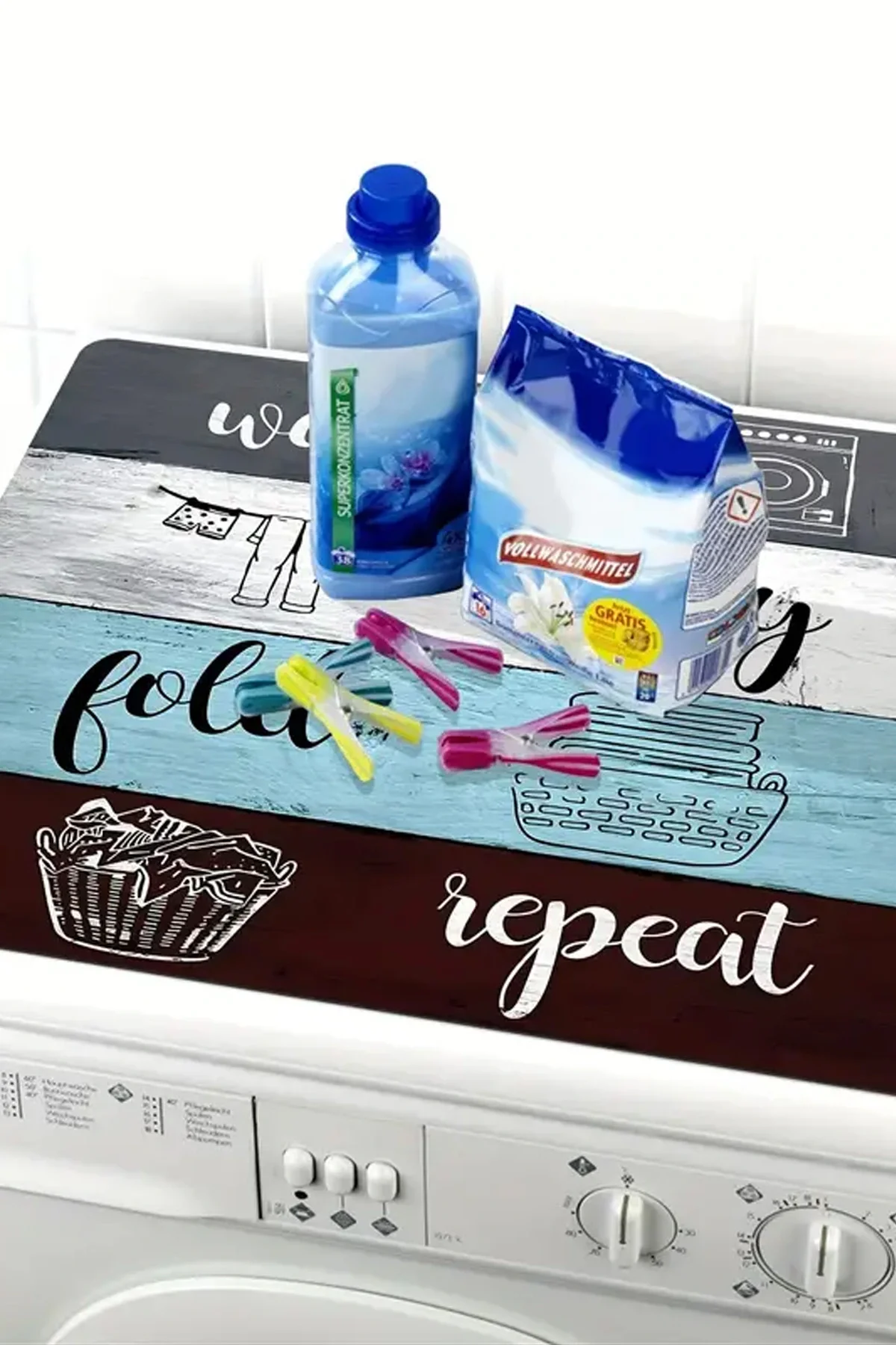 Valerine Life Çamaşır ve Kurutma Makinesi Üstü Düzenleyici Matı Örtüsü Kaymaz Sıvı Geçirmez 27CMD251014