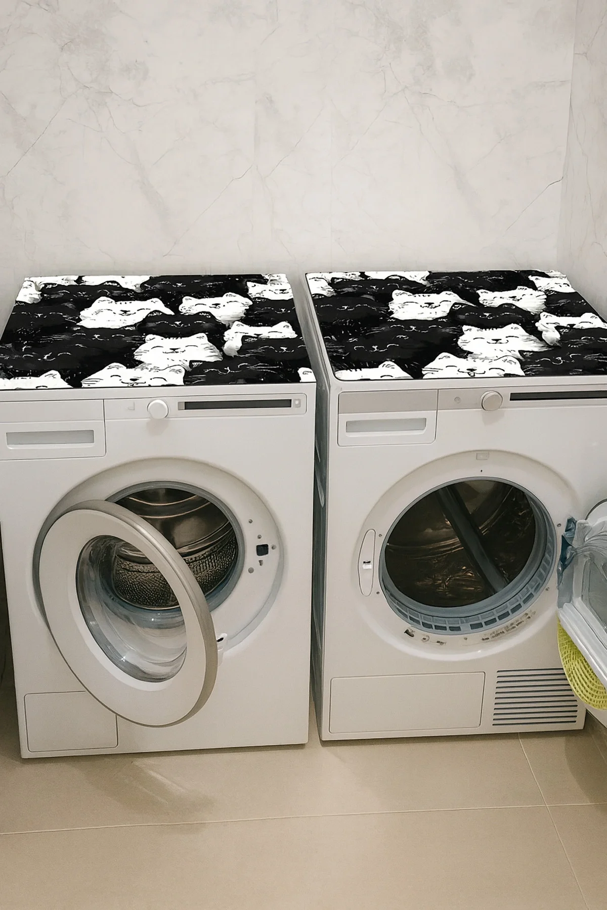 Valerine Life Çamaşır ve Kurutma Makinesi Üstü Düzenleyici Matı Örtüsü Kaymaz Sıvı Geçirmez 27CMD251016