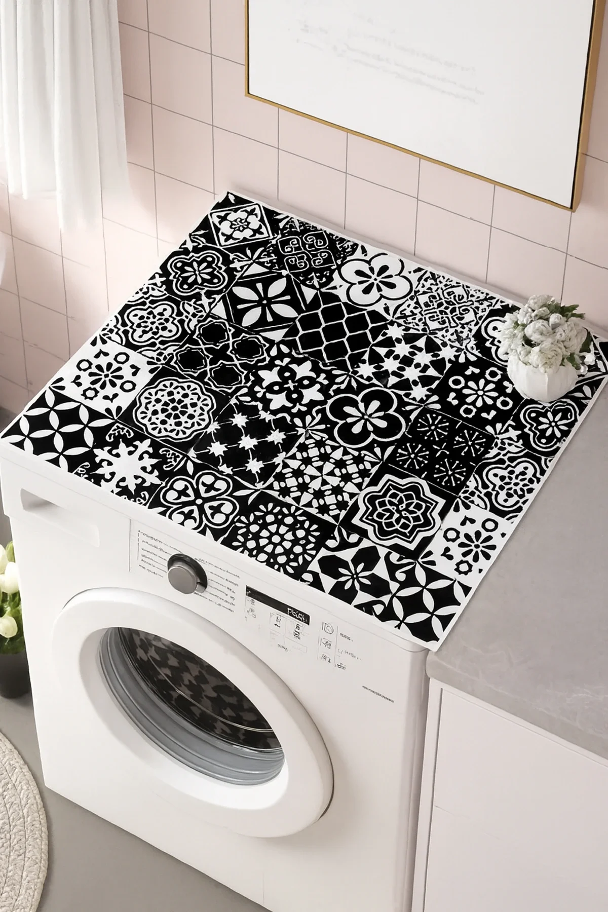 Valerine Life Çamaşır ve Kurutma Makinesi Üstü Düzenleyici Matı Örtüsü Kaymaz Sıvı Geçirmez 27CMD251017