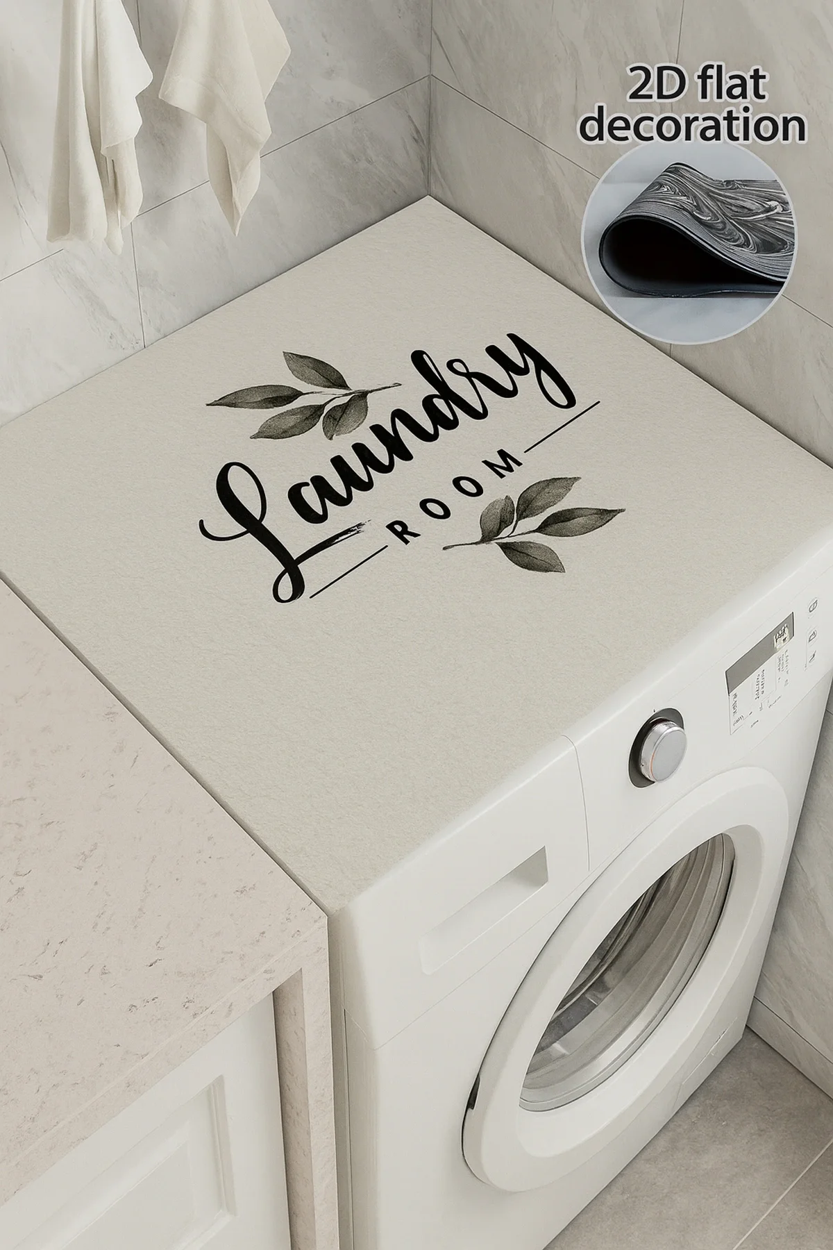 Valerine Life Çamaşır ve Kurutma Makinesi Üstü Düzenleyici Matı Örtüsü Kaymaz Sıvı Geçirmez 27CMD251022