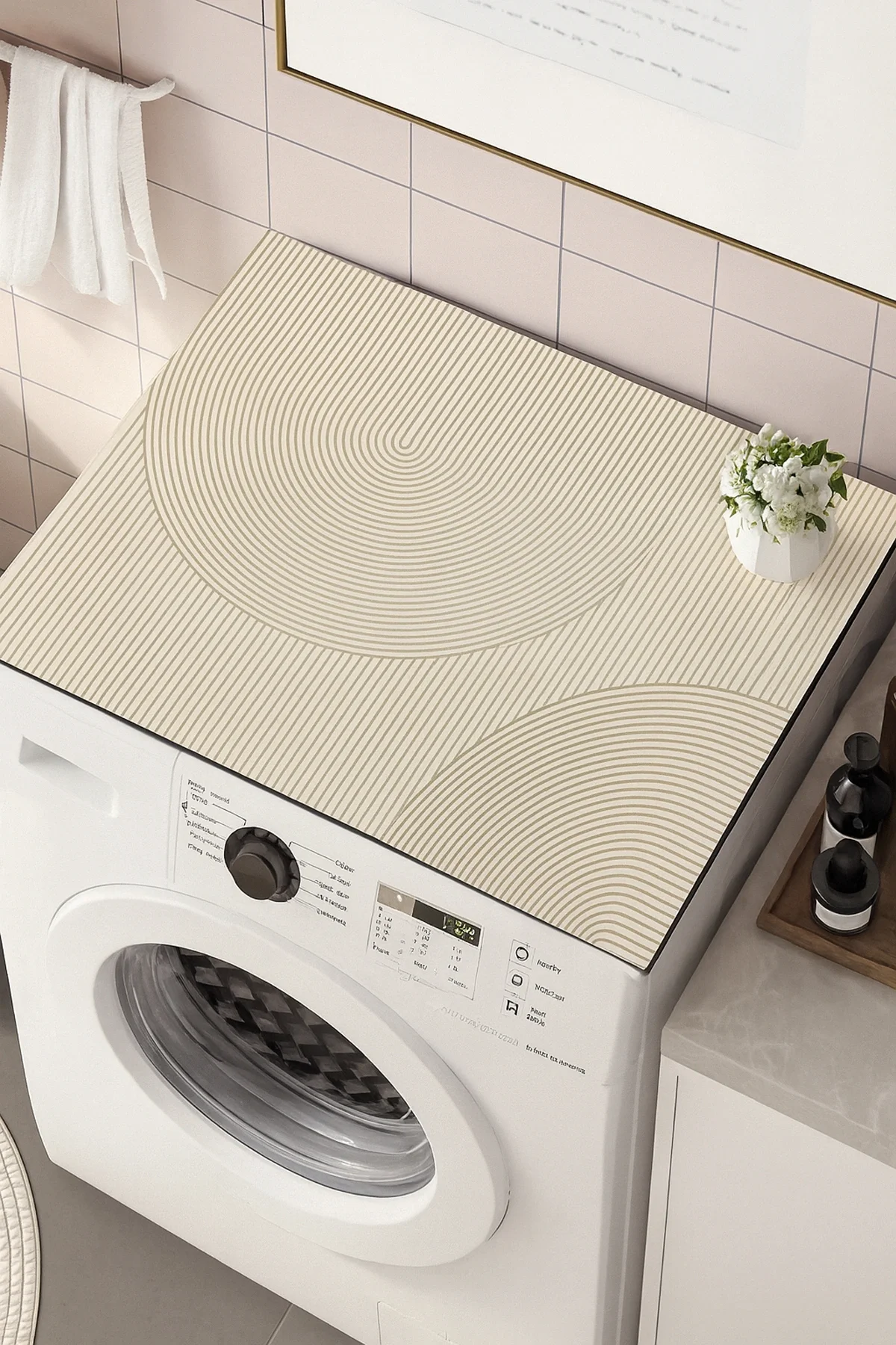 Valerine Life Çamaşır ve Kurutma Makinesi Üstü Düzenleyici Matı Örtüsü Kaymaz Sıvı Geçirmez 27CMD251023