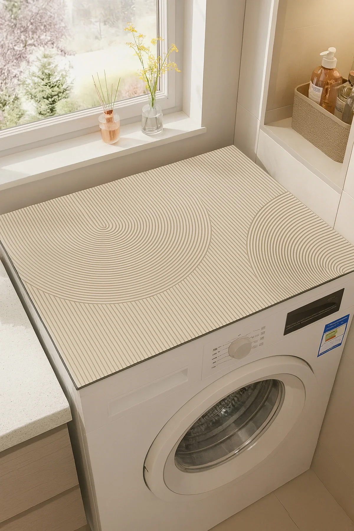 Valerine Life Çamaşır ve Kurutma Makinesi Üstü Düzenleyici Matı Örtüsü Kaymaz Sıvı Geçirmez 27CMD251023