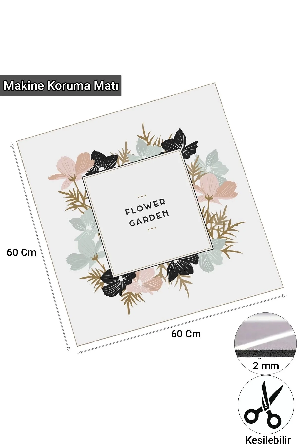 Valerine Life Çamaşır ve Kurutma Makinesi Üstü Düzenleyici Matı Örtüsü Kaymaz Sıvı Geçirmez 27CMD240606