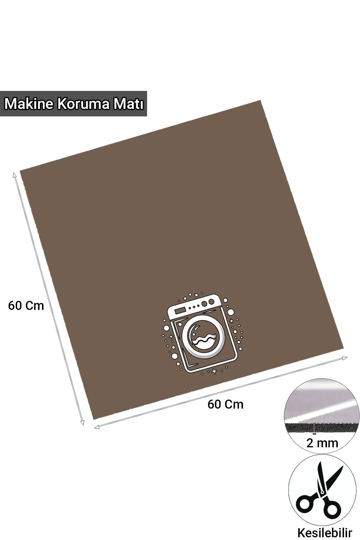 Valerine Life Çamaşır ve Kurutma Makinesi Üstü Düzenleyici Matı Örtüsü Kaymaz Sıvı Geçirmez 27CMD240601