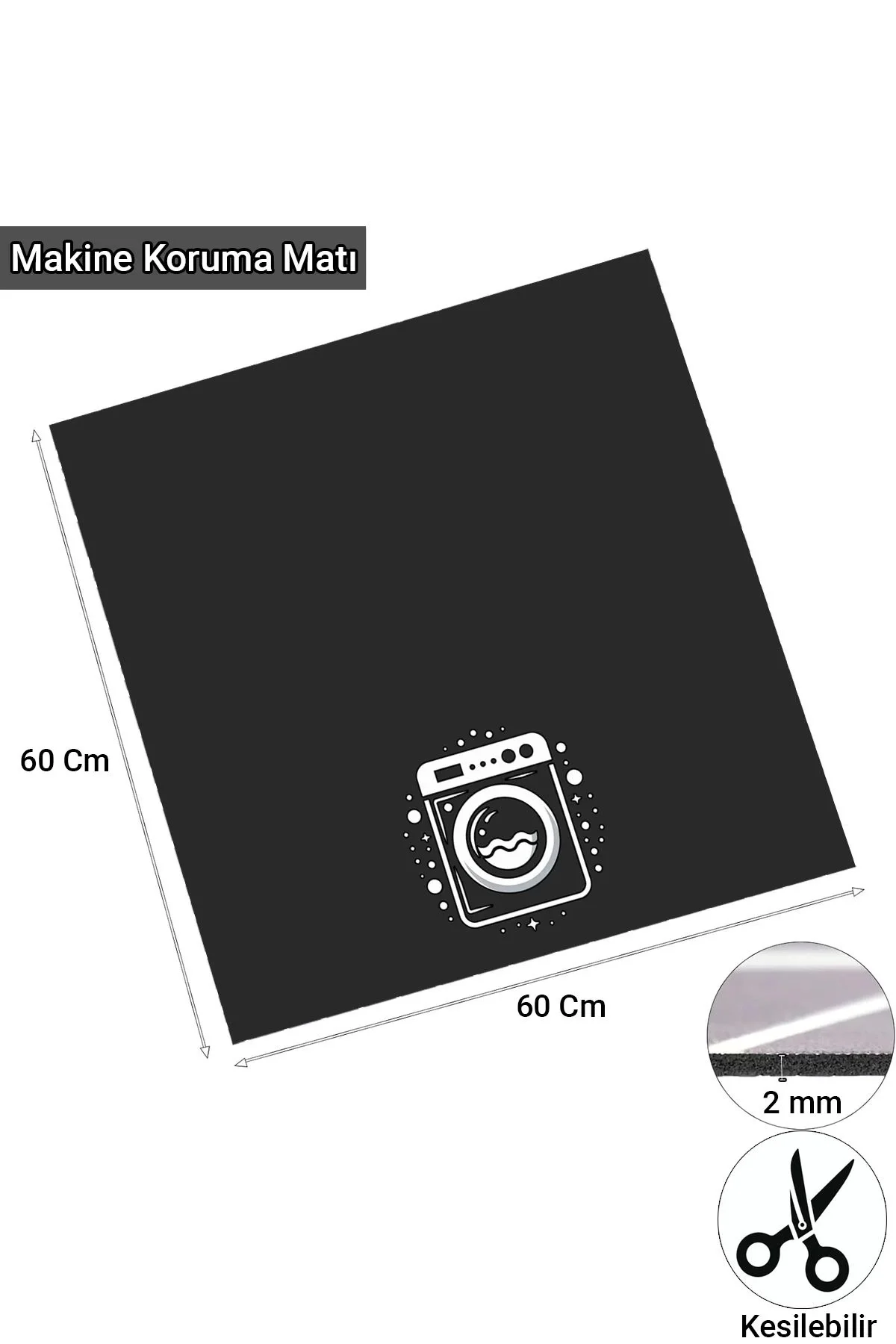 Valerine Life Çamaşır ve Kurutma Makinesi Üstü Düzenleyici Matı Örtüsü Kaymaz Sıvı Geçirmez 27CMD240602