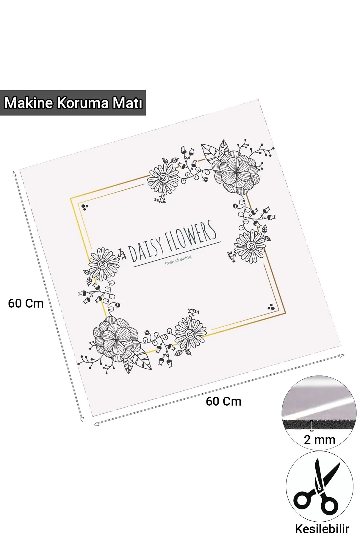 Valerine Life Çamaşır ve Kurutma Makinesi Üstü Düzenleyici Matı Örtüsü Kaymaz Sıvı Geçirmez 27CMD240607