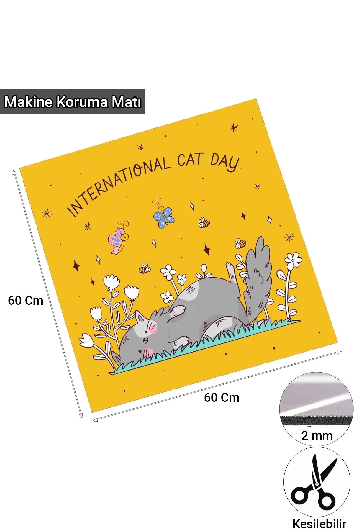 Valerine Life Çamaşır ve Kurutma Makinesi Üstü Düzenleyici Matı Örtüsü Kaymaz Sıvı Geçirmez 27CMD240609